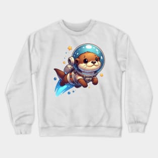 Cute Otter This world Illustration Crewneck Sweatshirt